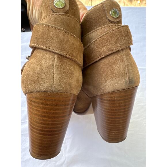 Rag & Bone New York Suede Women’s Camel Booties Size 39 1/2 Tan Beige Boots - Picture 13 of 16